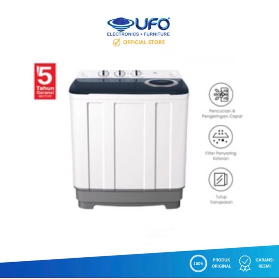 TCL MESIN CUCI TWINTUB 8KG - TWT86-20S GARANSI RESMI TWT 86 20S