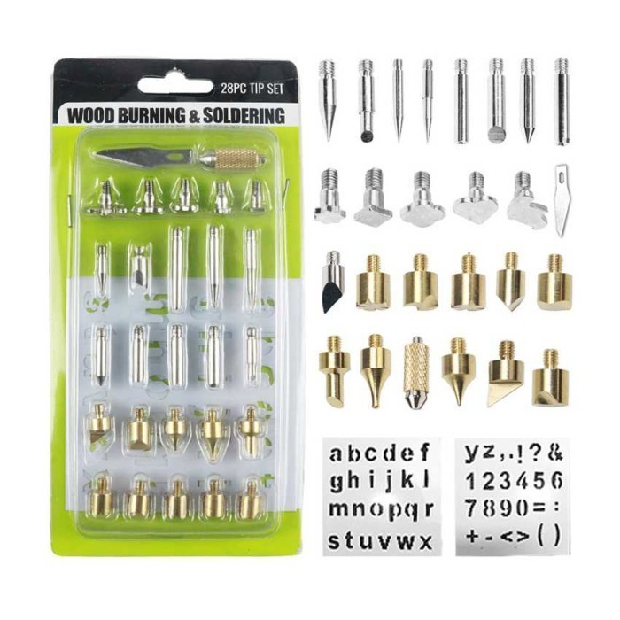 

promo! Solder Alat Lukis Wood Burning Pen Pyrography 37 Set