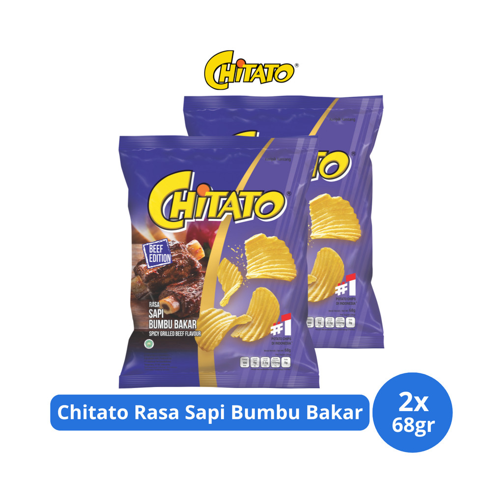 

Chitato Keripik Kentang Rasa Sapi Bumbu Bakar 68gr x 2 pcs