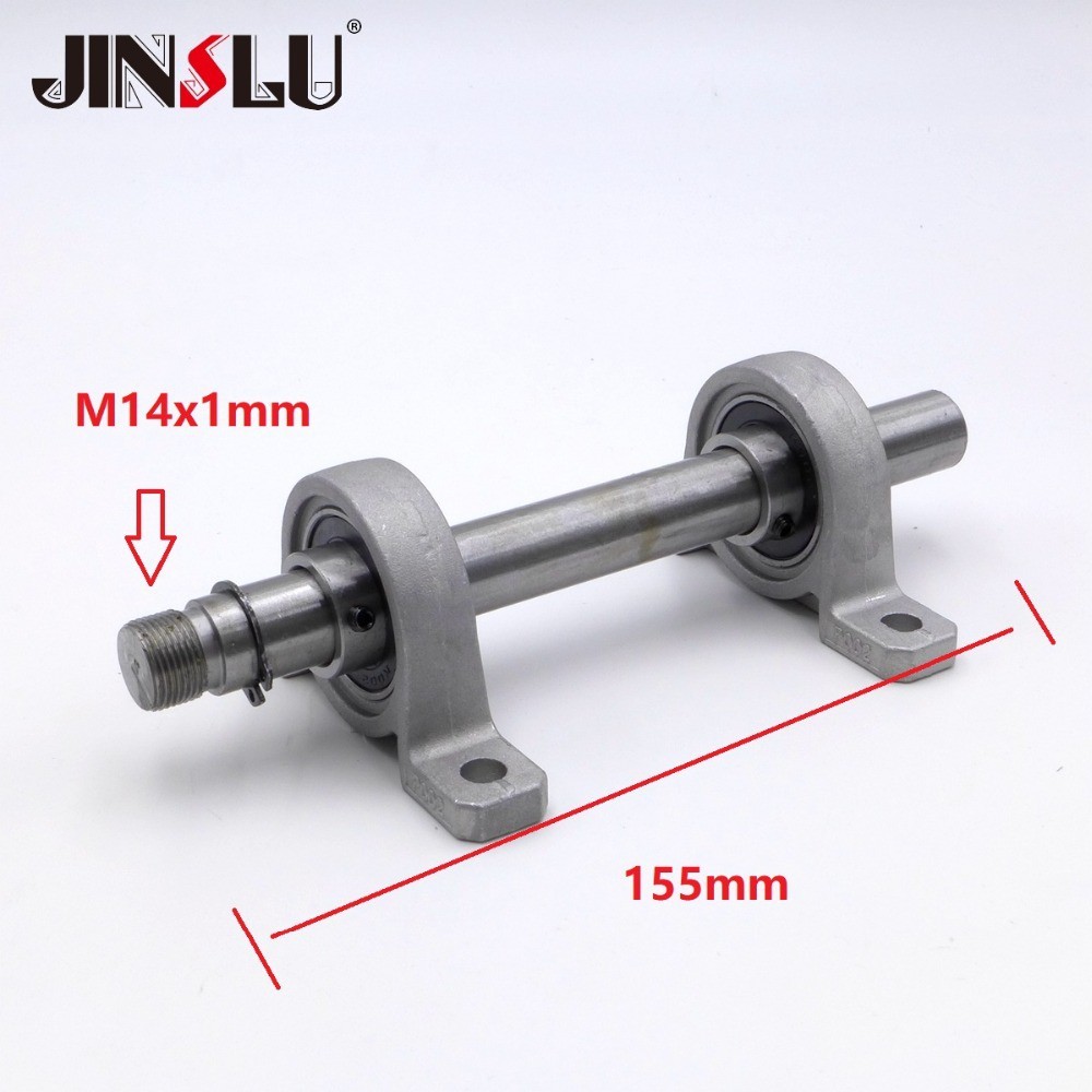 2 bantalan dan m14x1mm m14 poros spindle 156 mm x 14.94 mm untuk mini bubut chuck cartridge K01-65 K
