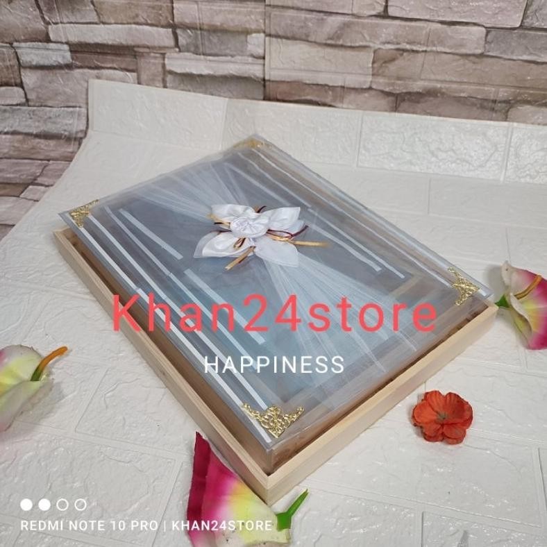 

BISACOD Promo Kotak Seserahan Nikah Isi 4 Kotak Kayu Jati Belanda Seserahan Pernikahan Dengan Tutup Mika is-23