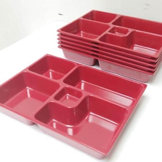 Piring Sekat Partisi Bento Box 25 Cm Japanese Style Hokben Resto Saji