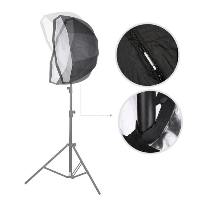 Payung Octagon Softbox Reflektor Untuk Flash Speedlight 80Cm