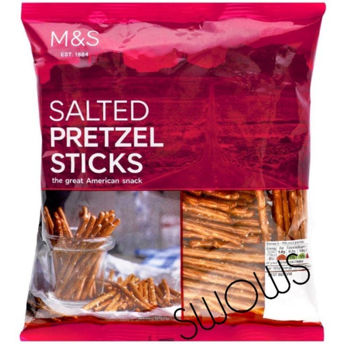 

M&S MARK MARKS & AND SPENCER SALTED PRETZEL STICKS STICK BISCUIT