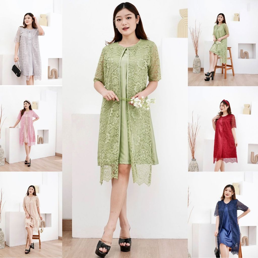 Dres Wanita Dress Dewasa Terbaru 2024 Maxi Drees Natal Korean Style Fashion Pesta Pernikahan Kondang