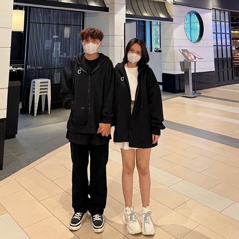 Epix Apparel Jaket Zip Hoodie LOGO C SIMPLE Jacket Resleting Oversize Zipper Hoodie Simple Simpel in