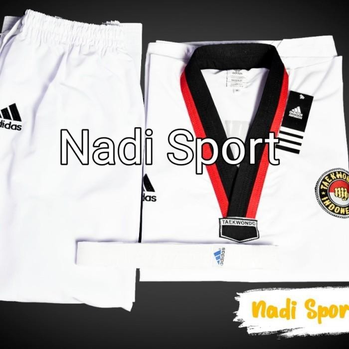 Dobok Taekwondo Adidas Anak Kerah Hitam Merah Dobok Taekwondo Adidas Kualitas Terbaik