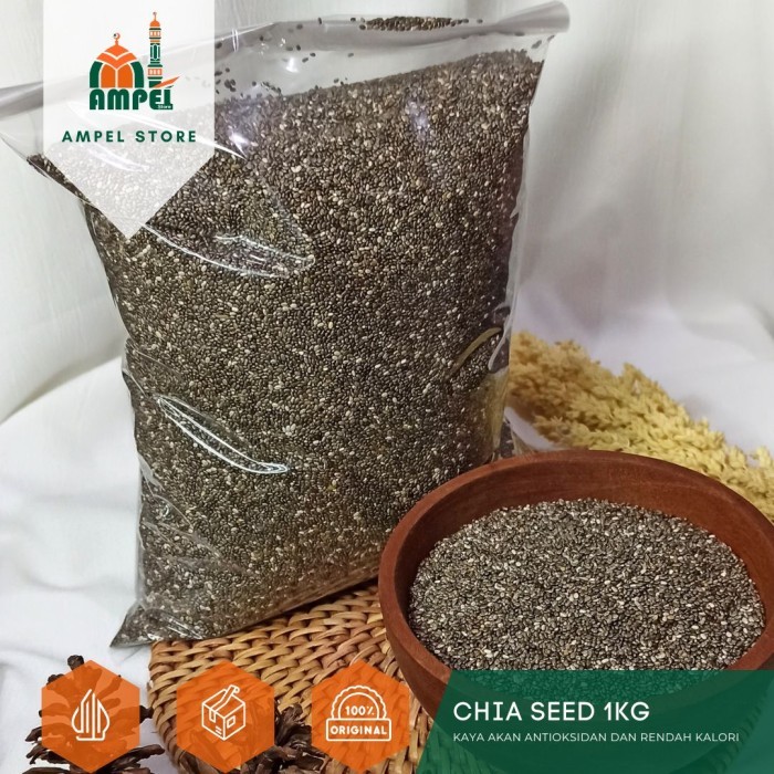 

Terlaris Black Chia Seed 1kg Organic Diet Mexico Kaya Omega 3 + Antioksidan SALE