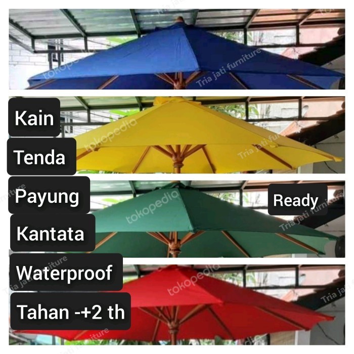 Atap Kain Payung Taman Tenda Jenis Kain Kantata