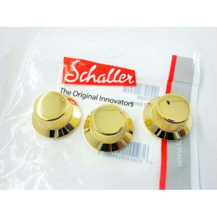 Schaller Stratocaster Knobs Gold