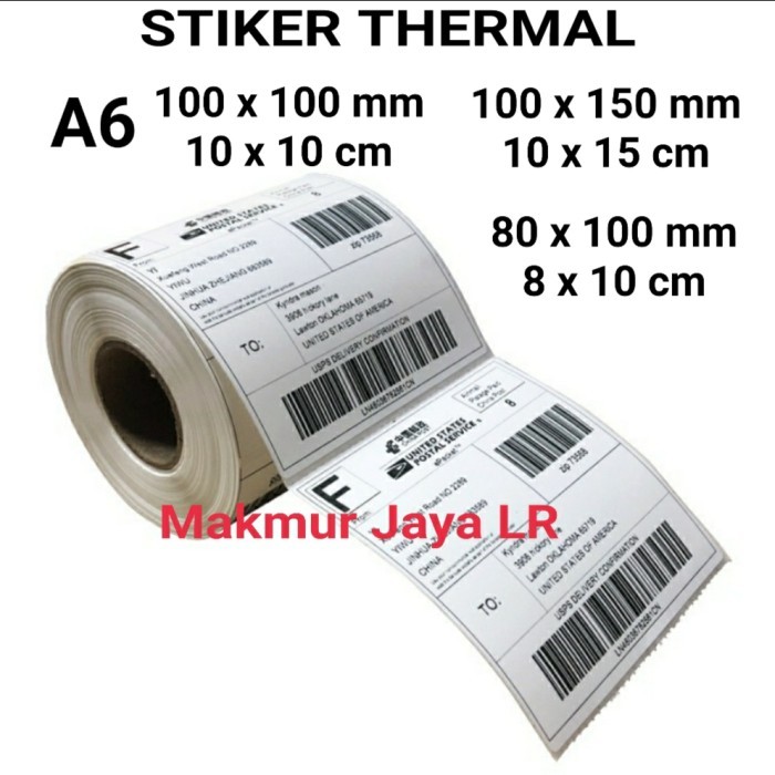 

Terlaris STIKER THERMAL Label Resi Pengiriman OlShop / Kertas Printer Barcode SALE