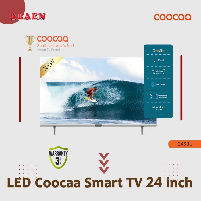 Toko Bakia -- LED Coocaa Smart TV 24 inch 24S3U LED Coocaa Digital TV