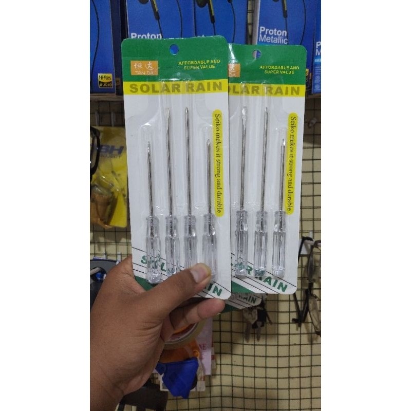 Obeng Set 4 Pcs Obeng Minus Obeng Plus Set Obeng Komplit