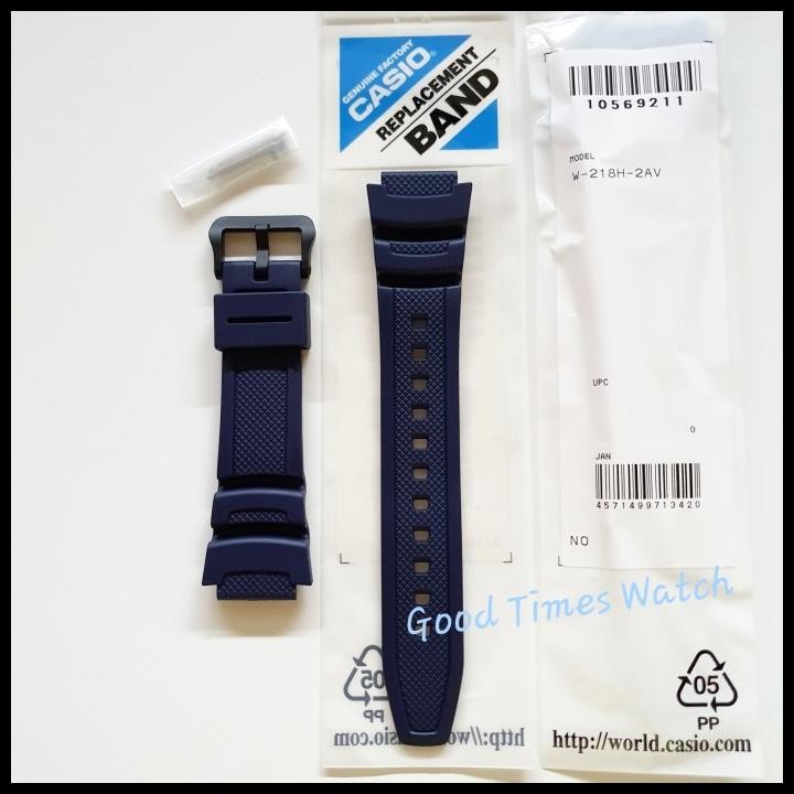 Casio Strap W-218H-2Av W 218H W 218 Dark Blue Original
