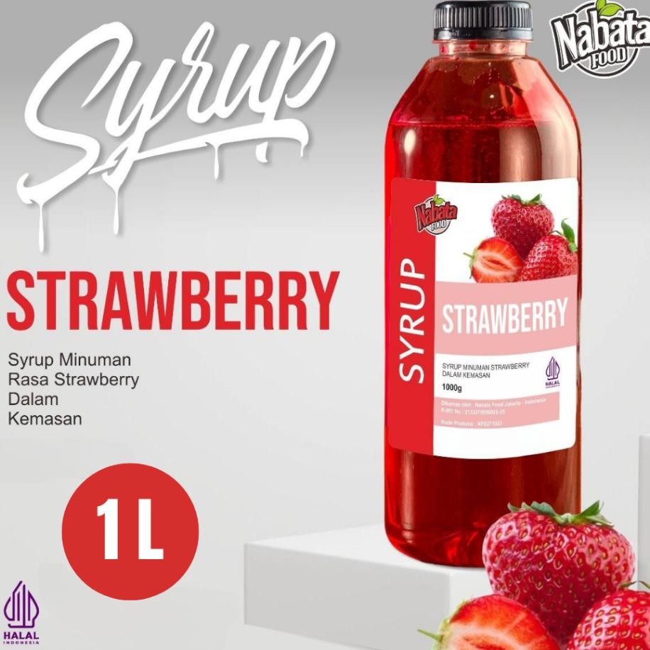 

Sirup Strawberry 1 Liter Nabata Food | Strawberry Syrup1000Ml Nabata Food