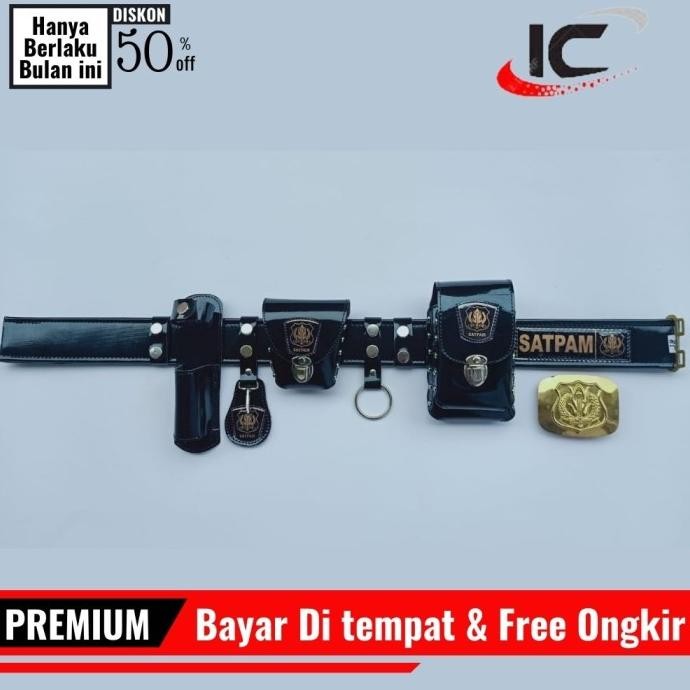 Sabuk Kopel Satpam Security Fullset & Bangkol Atribut Satpam - KS01 ,