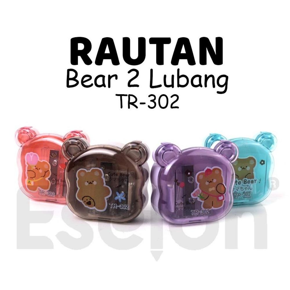 

1pcs Serutan Bear 2 Lubang TR-302 / Serutan Fancy Karakter