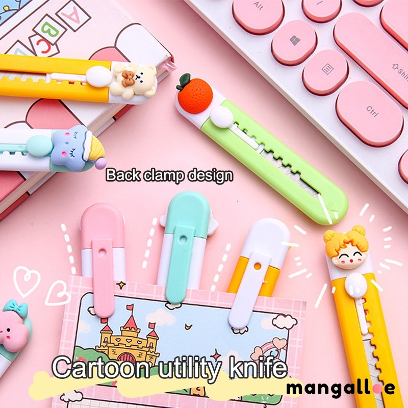 

Pisau seni portabel yang lucu, kartun kreatif, pembuka surat pembuka kurir mini, pembuka kertas