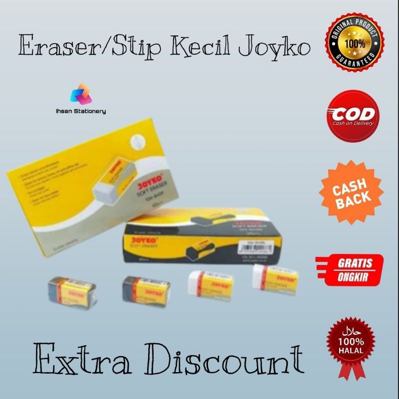 

Stip/Eraser/Penghapus Joyko Kecil B40P/B40BL Isi 10 & 40