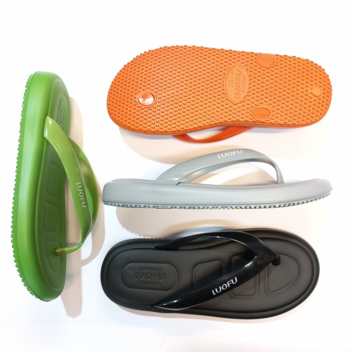Sandal wanita jepit jelly luofu e-7196