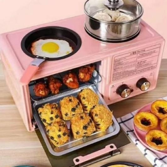 Breakfast Machine 3 In 1 Kompor Listrik 3 In 1 Kompor Serbaguna