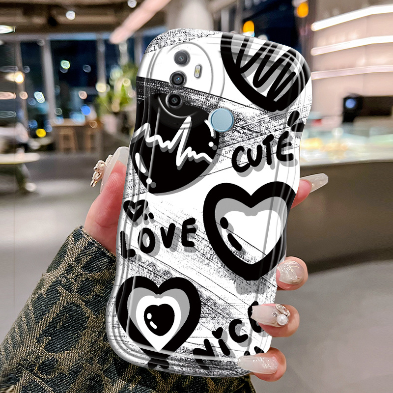 Casing Hp Untuk OPPO A53 2020 A53s A32 A33 2020 A11s Case Casing Love Kesing HP pola bunga Cesing Si