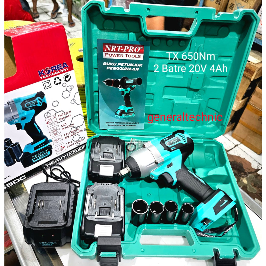READY Cordless Impact Wrench NRT-Pro TX-65DC NRT-PRO TX65DC Impact Cordless 650Nm