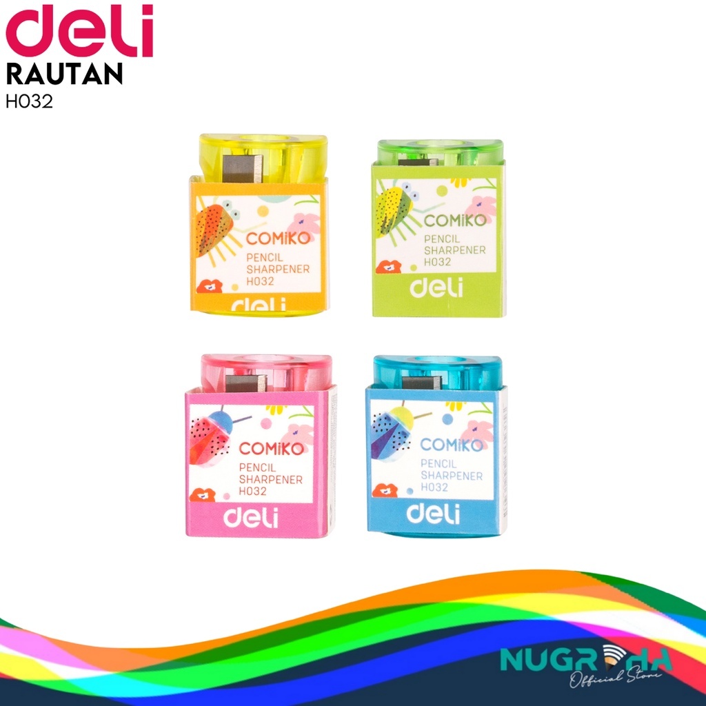 

Deli Serutan Pensil Rautan Pensil Sekolah Pencil Sharpener H-032