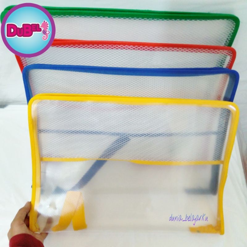 

[Satuan] Map Plastik Resleting Jaring Zipper Bag RR