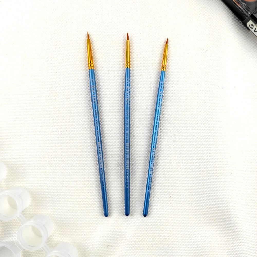 

V-TEC Kuas Lukis Round Brush 1001 / No. 0, 00, 000 Kecil Runcing Lancip