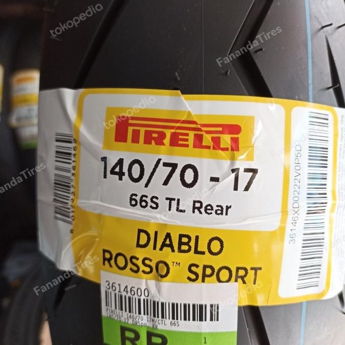 Siap Kirim Ban Pirelli Diablo Rosso Sport 140/70 Ring 17