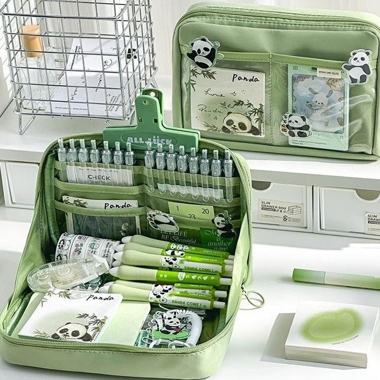 

Anak 12 Layer Tas Tempat Pensil Case Pouch Transparan Kapasitas Besar Stationery Kantor