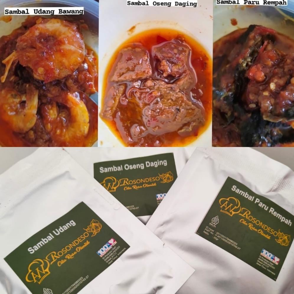 

Sambal Sachet 25gr Sambal awbumbu ndeso SamBhojo Sambal Sachet Sambal Baby Cumi Roa Paru Udang Teri Medan BawangTerasi
