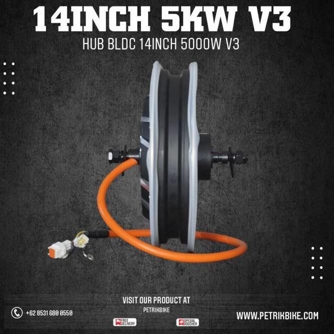 [NEW] PROMO MOTOR HUB DINAMO BLDC 5000 WATT 14 INCH V3 MOTOR LISTRIK