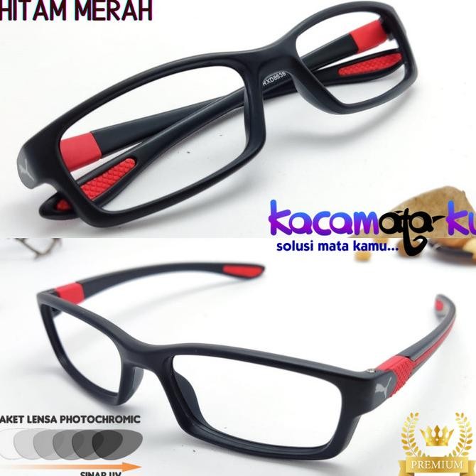 New Frame Kacamata Pria Sport Sporty Lensa Berubah Warna Photocromic 833 Limited Edition