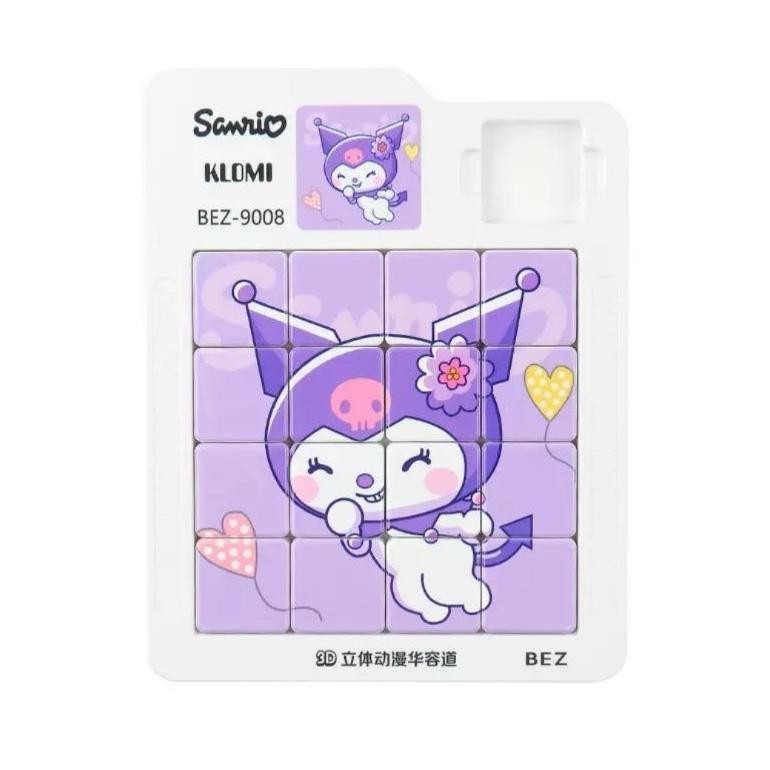 NEW  Mainan anak edukasi puzzle sanrio my melody geser jumbo 4x4 / edukatif puzzle geser 3D squishma