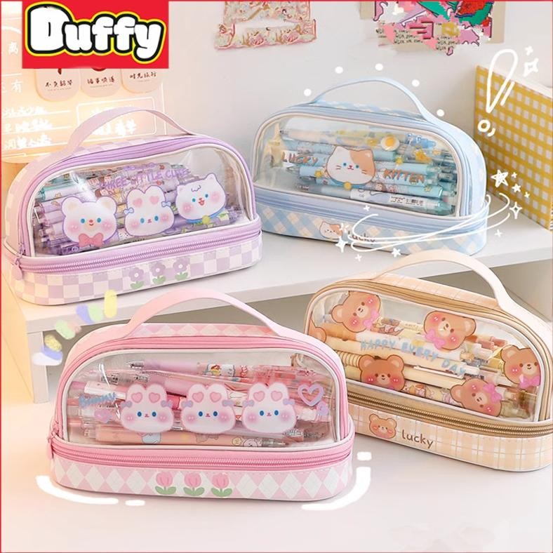 

Terlaris Duffy Toys(Cod) Tas Pensil Dua Lapis / Pencil Case Kapasitas Besar / Tempat Pensil Bening / Kotak Pensil /Aesthetic Anak Pencil Cases/Tas Makeup/Tas Penyimpanan Transparan Warna/Tas Penyimpanan Serbaguna Dengan Zipper/Tas Alat Tulis Pvc