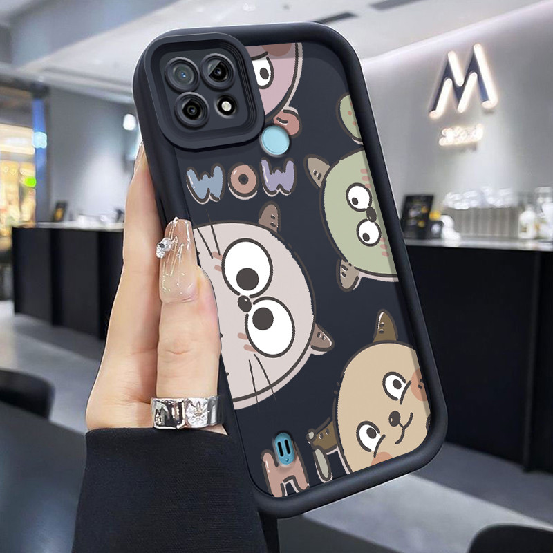 Casing Hp Untuk Realme C21 Case Casing Kesing sarung HP pola kartun sapi Softcase trendi baru pelind