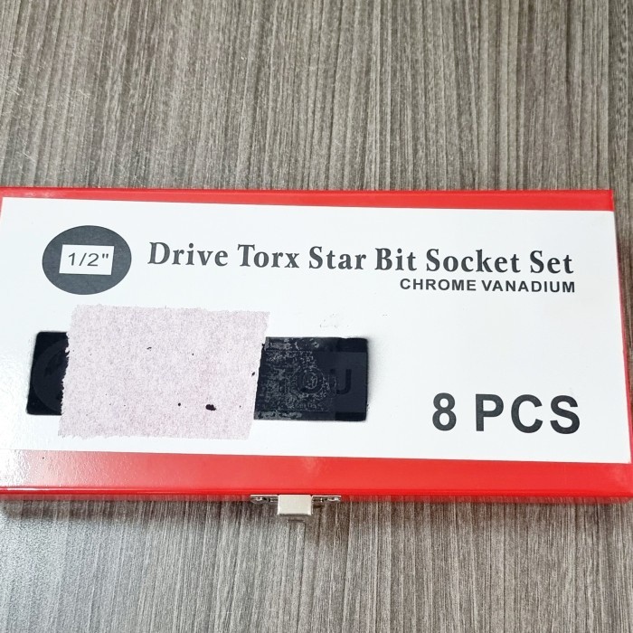 BEST SELLER- IWT BRANO Kunci Sok L Torx Star Bit Set 8Pcs T20 - T60 1/2Inch DR / Mata Socket L