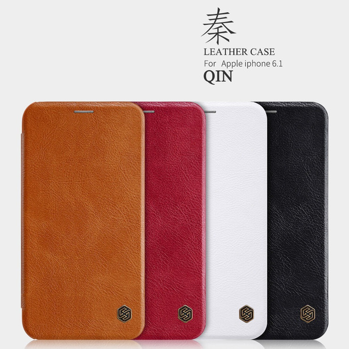 Flip Cover Nillkin Qin Leather iPhone XR 6.1 Premium Case Original