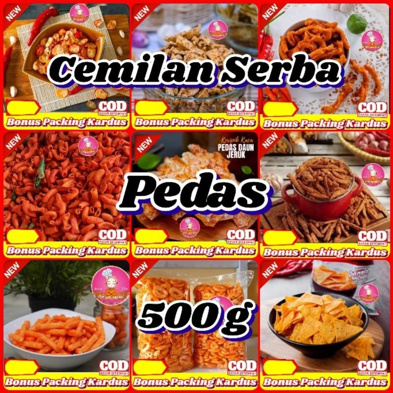 

Serba Pedas 500gram / Aneka Makanan Ringan - Iqorni Snack jajanan jadul cemilan