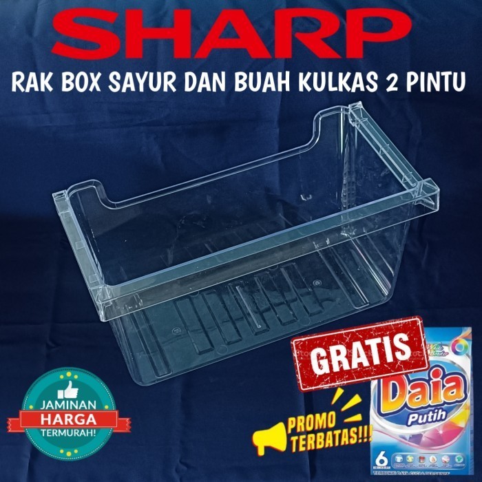 RAK KULKAS BOX SAYUR DAN BUAH KULKAS SHARP 2 PINTU TYPE TERBARU ORI