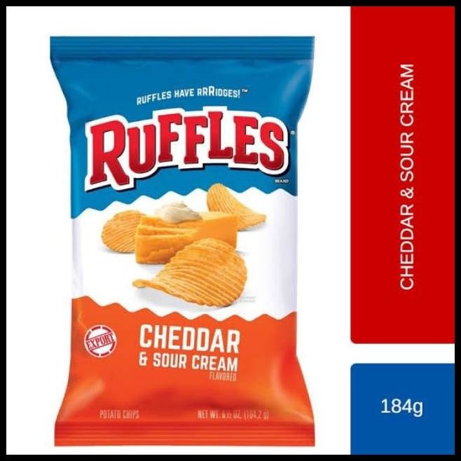 

Ruffles Cheddar Sour Cream - Snack Import Made In Usa 184 Gr