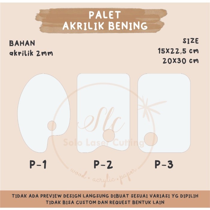 

Seka - Super Murah Acrylic Palette Palet Lukis Akrilik Transparan / Bening /
