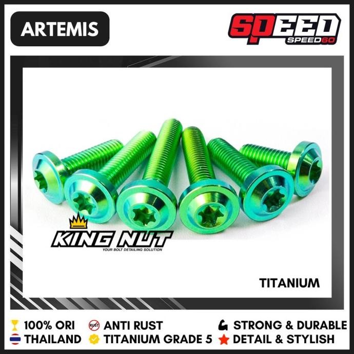 Titanium Probolt Baut Breket Kaliper Brembo Original Grade 5 King Nut
