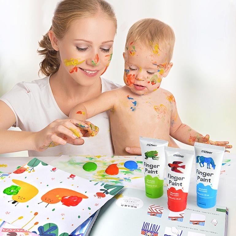 

SPECIAL Mideer Washable Finger Paint Non Toxic Hand Painting Cat Tangan Anak Mideer JH85