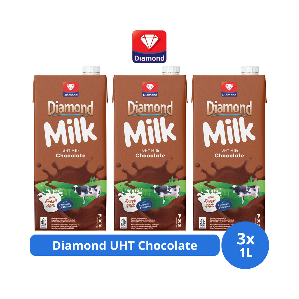 

Diamond Milk Susu UHT Chocolate 1L x 3 pcs