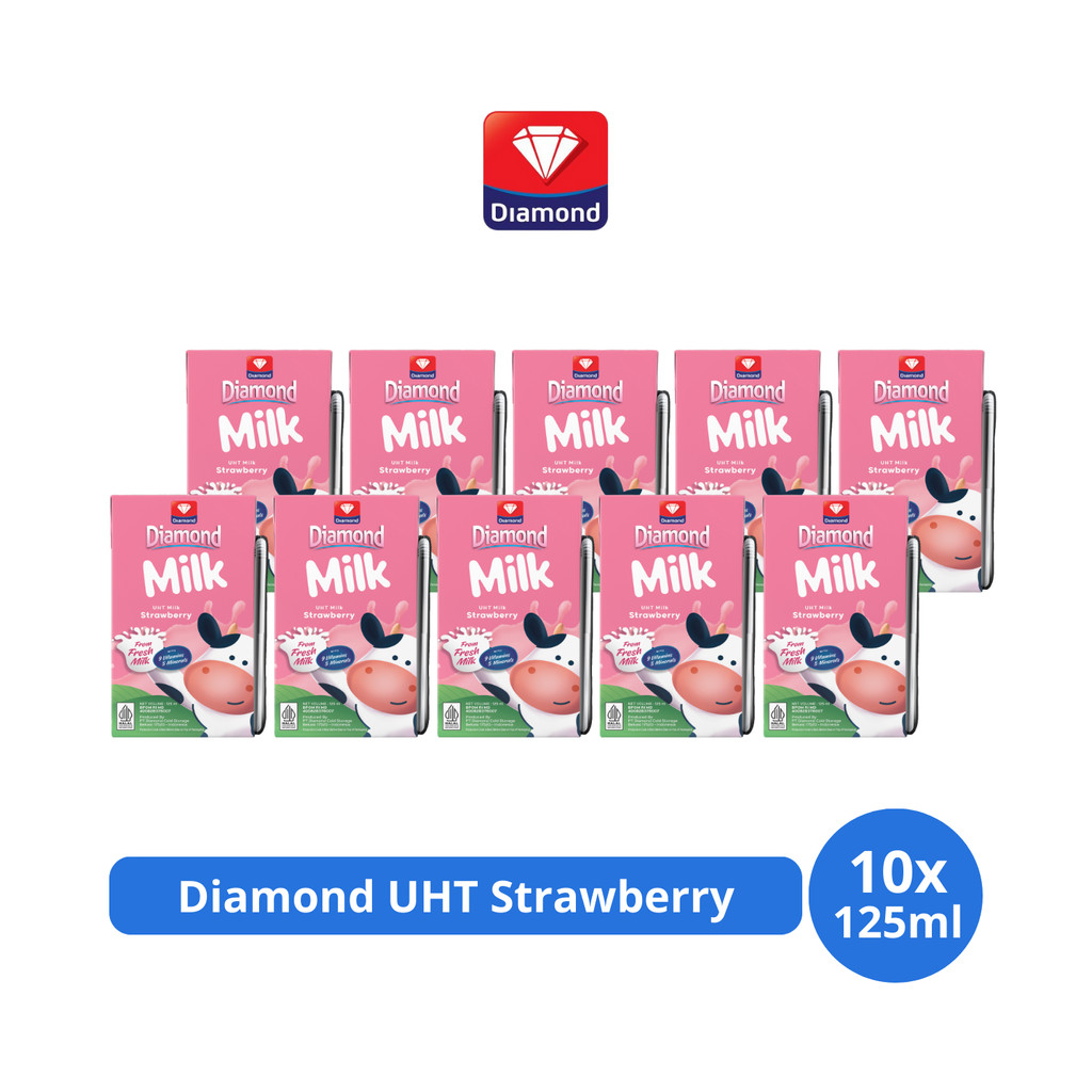 

Diamond Milk Susu UHT Strawberry 125ml x 10 pcs