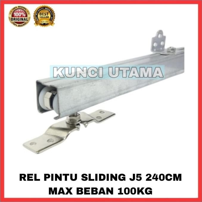 Rel Pintu Sliding J5 240Cm Rel Pintu Gantung 2.4M Rel Geser Hd 100Kg