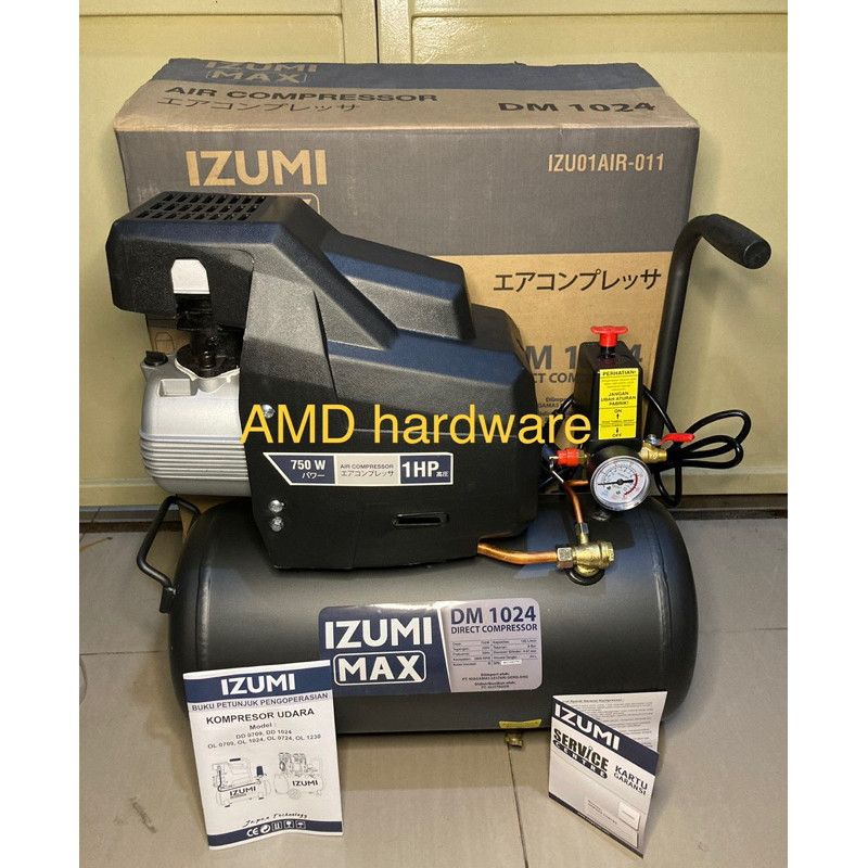 SIAP KIRIM- PAKET HEMAT CAT IZUMI DM1024 + Spray Gun + Mesin Kompresor isi Angin Listrik Oli Direct